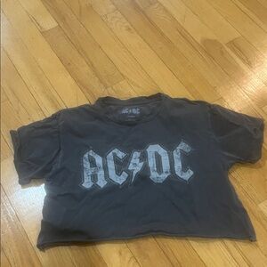 AC/DC Junior Girls Short Sleeve Tee - Dark Gray Size XS